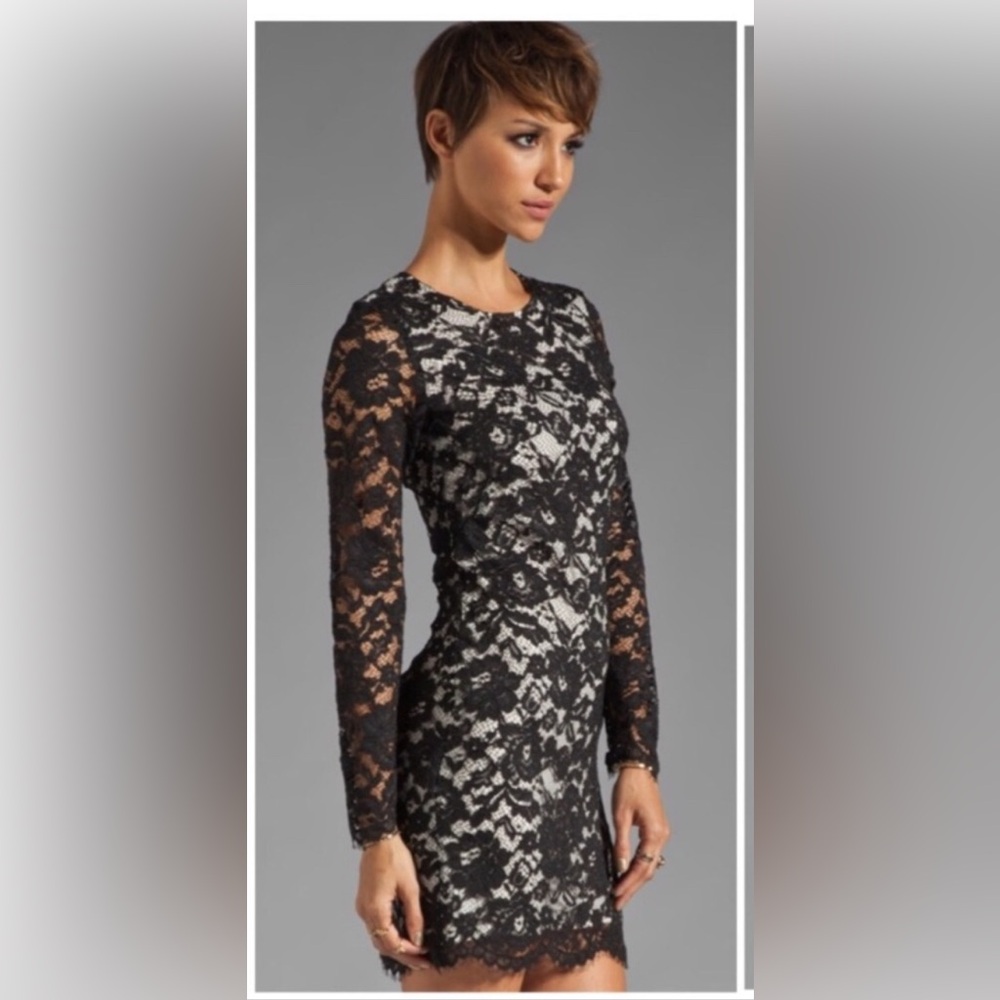 Theory! Elegant Beautiful Black lace theory dress dry cleaned!!! - Picture 2 of 9